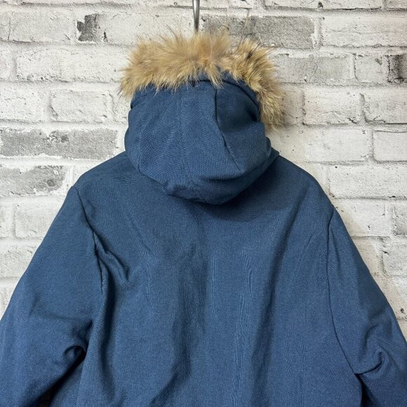 Vintage Inuit Parka Coat Goose Down Puffer Jacket Fur Trim Hood - Picture 7 of 16